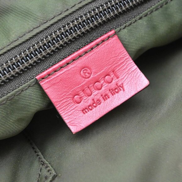 GUCCI Logo GG Pattern Sherry Shoulder Bag Canvas Leather Brown Red Italy 76KA943 - Picture 13 of 16